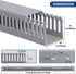 ZhiYo 2x2in Server Rack Cable Management Raceway, Cable Duct Kit, Electrically Safe PVC for Network Wire Management
