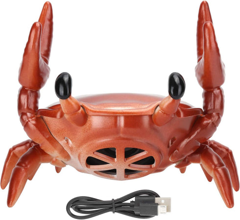 GOWENIC 2 in 1 Portable Speaker, Crab Shape Bracket, 360 Degree Surround Sound Speaker for Desktop (Red)