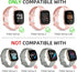 Odbeai Soft Silicone Replacement Wristbands - Slim Sport Breathable Bands for Fitbit Versa 2, Versa Lite/SE, 4Packs