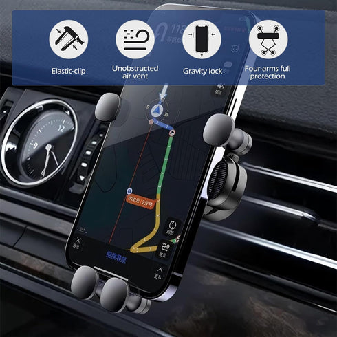 Teybouk 360 Car Phone Holder, Air Vent Cell Phone Holder, Degrees Adjustable Noise-free Navigation Mount, Universal