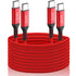 15FT USB C to USB C Cable 2-Pack, 60W/3A Fast Charge for Samsung Galaxy S20 S21, MacBook, iPad Pro, PS5, Xbox.