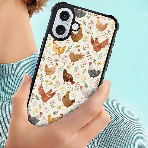 Deaorew 16 Countryside for iPhone Case | Classic Slim Cover Design | Chicken Flowers