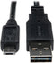 Tripp Lite Universal Reversible USB 2.0 Hi-Speed Cable, 3-ft (Reversible A to 5Pin Micro B M/M)