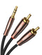 UGREEN 3.5mm to 2 Male RCA Cable, Braided Hi-Fi Sound Auxiliary RCA Y Splitter, 3.3FT, Metal Shell Shielded Aux RCA Y
