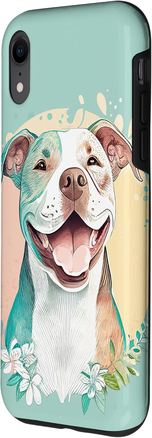 iPhone XR Pit Bull Mom Dog Lover Colorful Artistic Case for Women