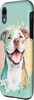 iPhone XR Pit Bull Mom Dog Lover Colorful Artistic Case for Women