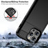 Vofolen Dual Layer Shockproof Wallet Case for iPhone 15 Pro 6.1 Inch, Black with Hidden Card Slot and Slim Hard Shell
