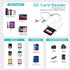 DCNETWORK SD Card Reader for iPhone iPad, Dual USB-C & Lightning Connector Memory SD Card Adapter, Support SD/MicroSD