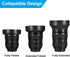 PATIKIL 52mm Camera Lens Hood, 2Pcs Rubber Collapsible Protector for Nikon, Fujifilm, Pentax, Leica