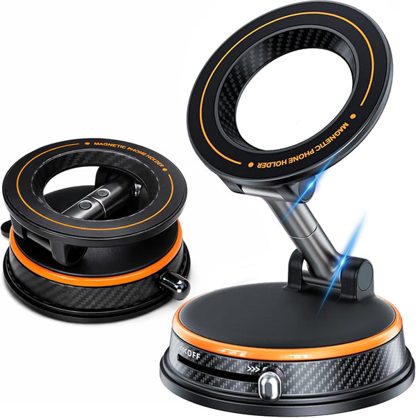 Fclvd Magnetic Car Phone Holder, 360Adjustable Vacuum Dashboard and Windshield Mount Magsafe Cell