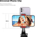 Manbily 360 4 Phone Tripod Mount Adapter, Rotatable Dual Cell Phone Holder Clip, Adjustable Clamp with Cold Shoe