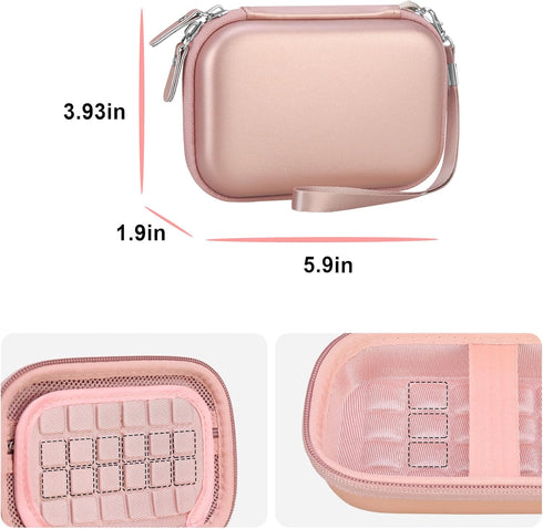 Canboc Carrying Case - Compatible with KODAK Printomatic Digital Instant Print Camera, Rose Gold, Case Only