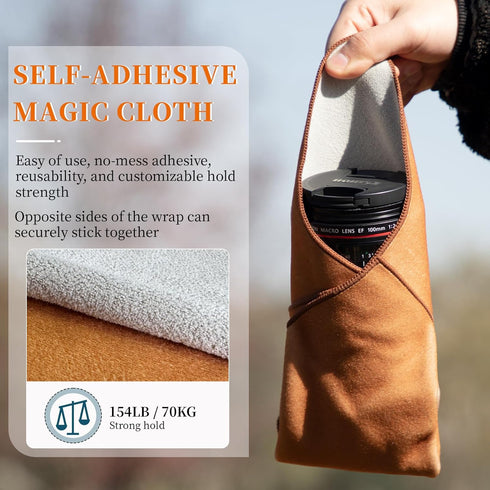 13.8''*13.8 Camera Protective Wrap, Lens Protector, Magic Self-Adhesive Cloth for DSLR/Camera Lens/Phone/Accessories