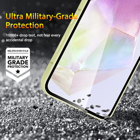 Samsung Galaxy A35 - 3 Pack Ultra HD Tempered Glass Screen & Camera Lens Protectors, 9H Hardness, Anti-Scratch, Easy