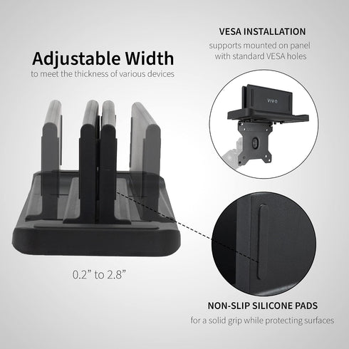MOUNT-PC05M VIVO Multifunctional Adjustable Thin Client Mini PC Mount Bracket, CPU VESA Monitor Arm Computer Holder