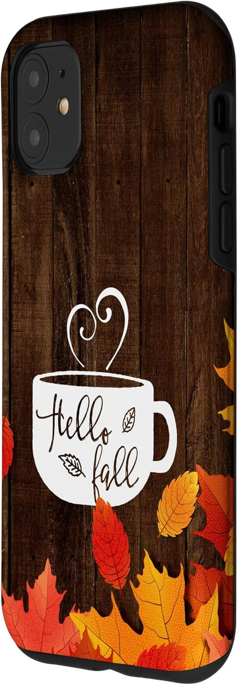Hello Fall Coffee Mug | Autumn Leaves Happy Fall Feeling for iPhone 11