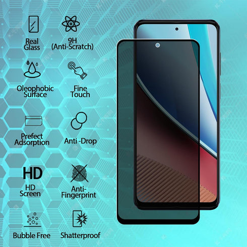2 Pack Privacy Screen Protector for Motorola Moto G Stylus 2023, 9H Hardness, Anti Spy Tempered Glass