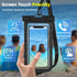 Waterproof Cell Phone Case, IPX8 Phone Pouch for iPhone 15 14 13 Pro Max Plus Galaxy S22 S23, 2 Pack (Black+Light Green)