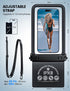Lamcall Double Bag Waterproof Phone Pouch - IPX8 Case with Lanyard for iPhone 15/Pro/Pro Max/Plus/14/13, Galaxy 24/23/22