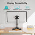 MOUNT PRO 13-32 inch/17.6 lbs 75x75 100x100 Single Monitor Stands Fits Screen, Free-Standing Computer Monitor Mount