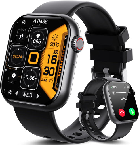 Military Smart Watch for Men, Outdoor IP67 Waterproof, 1.9" HD Touch Screen Tactical Fitness Activity Tracker and