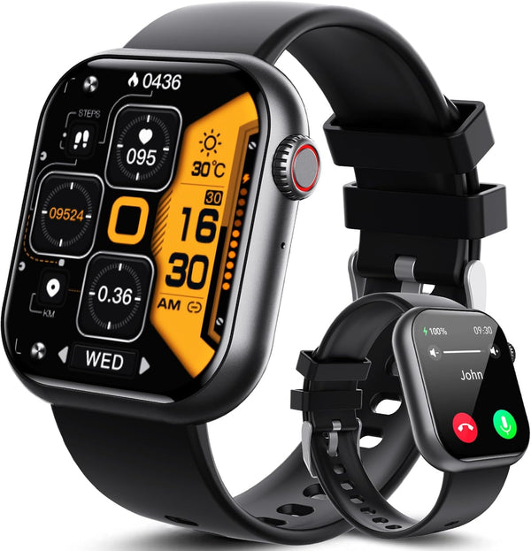 Military Smart Watch for Men, Outdoor IP67 Waterproof, 1.9" HD Touch Screen Tactical Fitness Activity Tracker and