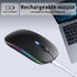 Wireless Bluetooth Mouse, Portable Silent Mouse (Bluetooth 5.2 & USB Receiver) for Laptop/Desktop/Tablet, Black