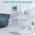 40W Dual USB C Charger for iPad Pro 13, 12.9, 11 inch 2024 2023 2022 2021 2020 2019, iPad Air 5 4, Mini 6, iPad 10, iPhone 15/15 Pro Max, 2 x 20W Type C Wall Charger, 6.6ft USB-C Cable