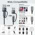 2026,Multi 10-2/iPhone 17-11/Samsung S25,for Cables-4FT Airplane Travel Essentials Charging Cable for Apple Watch