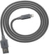Ventev ChargeSync Alloy 4Ft Apple Lightning Cable | MFi Certified, Fast Charging, Tangle-Resistant, Steel Gray (509320)
