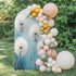 Jnbasdffb 7.2 White Spring Floral Wedding Arch Cover,Stretchy Spandex Arch Backdrop Stand Covers FT,Modern Oil Painting