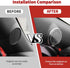 Jimen 2 Pieces A Pillar Speaker Cover Trim Frame Compatible with Ford Mustang 2015-2023
