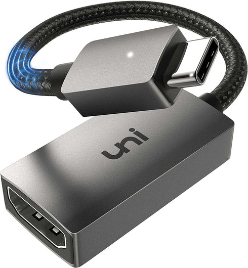 uni USB C to HDMI Adapter 4K, High Speed HDMI to USB-C Converter for MacBook Pro/Air, iPhone 15 Pro/Max