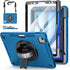 iPad Air Case for 6th/5th/4th Generation (2024/2022/2020) - Blue Cover with Screen Protector, Stand, Handle, Strap,