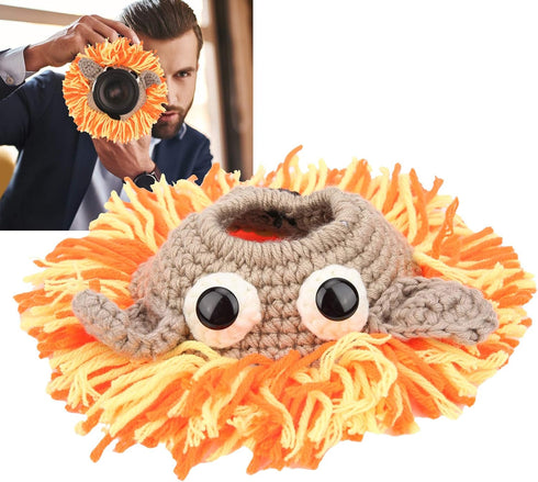 Agatige Shutter Huggers, Hand Knitted Camera Lens Decorative Ring Camera Prop Handmade Knitted Lens Accessories