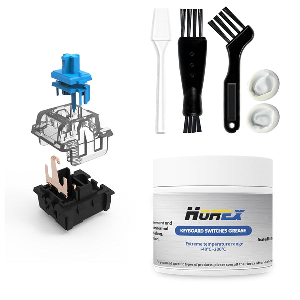 Horex Keyboard Switch Silicone Grease 50g, Mechanical Stabilizer Keycaps Connectors Dielectric Lubricant DIY Kit for