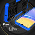 Military Grade Shockproof Bumper Cover for Samsung Galaxy A15 5G with 2 Pack Screen Protector, Blue