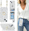iPhone 15 Case with Card Holder and Strap for Women, Crossbody Lanyard, Ring Stand, Cute Phone Wallet Cases 6.1 inch -