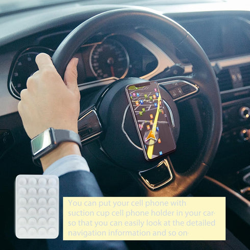 Suction Phone Case Mount for iPhone and Android, Hands-Free Mobile Holder for Mirrors and Flat Surfaces