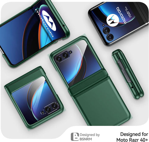 Shop Motorola Razr Plus Case - Ultra Thin Matte PC, Built-in Screen Protector, Magnetic Hinge Protection (Green) 2023.