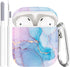 Protective Hard Case Cover with Cleaner Kit, Portable Shockproof for Women Girls with Keychain for Apple Airpods 2/1