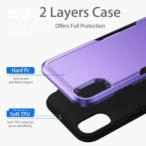 Compatible with iPhone XR Case, Heavy Duty Protection Shockproof Dropproof Dustproof Anti-Scratch Phone Case Cover for xr -Purple