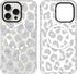 SAKUULO Magnetic iPhone 15 Pro Max Case, Clear Gray Leopard Print, Compatible with MagSafe