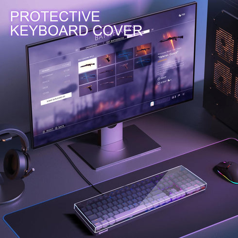 Design Wish Keyboard Cover for Redragon K556, Water Resistant Acrylic Dust Cover Compatible with Mechanical Keyboard