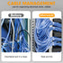 1200pcs 12 Inch, 50lb Zip Ties, RAZCC Cable Zip Ties Heavy Duty White Plastic Wire Ties with Tensile Strength