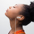 Earbud Headphones with Built-in Microphone & Volume Control, 3.5mm Jack Earphones for iPhone/iPod/iPad/MP3 (White)