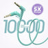 AILIHEN I35 Kids Headphones On-Ear for School, 93dB, 3.5mm Wired Mic for Chromebook, Laptop, Green/Purple