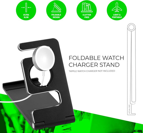 CHARGEWORX Smart Watch Stand Charger, Portable Apple iWatch Charging Station for Office Desk Accessories, Nightstand