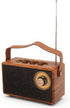 GOWENIC Vintage Radio Retro BT Speaker, Retro Portable FM Shortwave Radio, Wood Grain