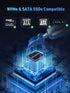 M.2 NVME SATA SSD Enclosure Adapter, V VCOM Tool-Free USB 3.2 Gen 2 for SSDs 2242 2260 2280 with UASP Trim